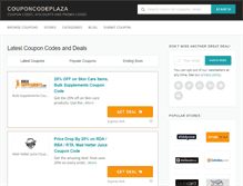 Tablet Screenshot of couponcodeplaza.com